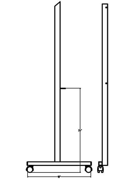 Horizontal Rolling Floor Stand (24" height)